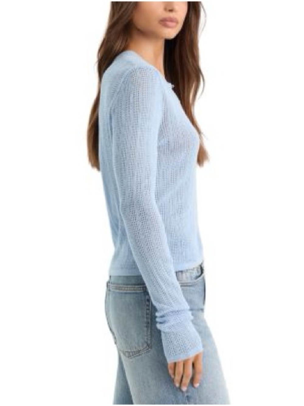 SER.O.Ya SER.O.YA Jess sheer top in blue Blue